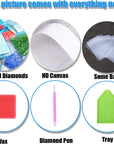 Diamond Art Painting Kits for Adults, Full Drill Diamond Dots Paintings for Beginners, round 5D Paint with Diamonds Pictures Gem Art Painting Kits DIY Crafts Kits 12X16Inch