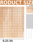 9.25 in Blocking Board for Crocheting with Pins, Wooden Crochet Square Blocking Board Mat with 20 Pcs Steel Pins 5 Needles (9.25 In)