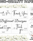 50Sets Wedding Thank You Cards with Envelopes and Stickers 4 Designs Mr and Mrs Thank You Notes Bulk Wedding Gift Cards Thank You Cards for Guests Wedding Party Decor Supplies 6 X 4 Inch