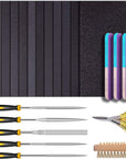 Resin Sanding and Polishing Kit,23 Pieces  Resin Casting Tools Set, Include Sand Papers,Resin File,Polishing Blocks,Scissors,Wooden Brush for Polishing Epoxy Resin Jewelry Making Supplies