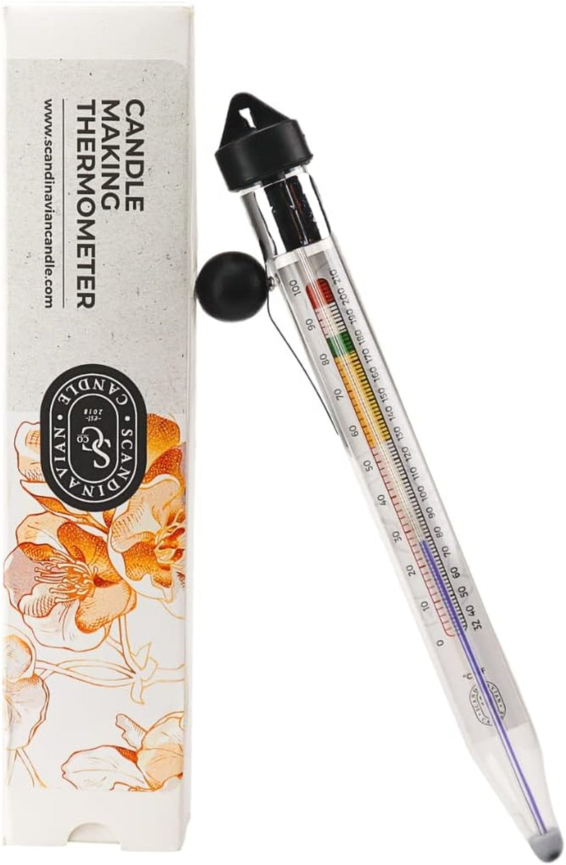 Thermometer for Candle Making - Candle Thermometer with Clip and Easy-To-Read Temperature Zones for DIY Candle Making
