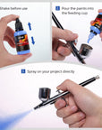 24 Colors Airbrush Paint Set Include Metallic and Neon Colors, Opaque & Water Based Acrylic Paint, Leather & Shoe Airbrush Paint Kit for Artists, Beginners, and Students