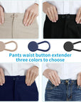 12PCS Button Extenders for Jeans, Pants Waist Button Extender for Women Men, 3 Colors Pant Waistband Expander, Pants Waist Extension 1-1.4 Inches