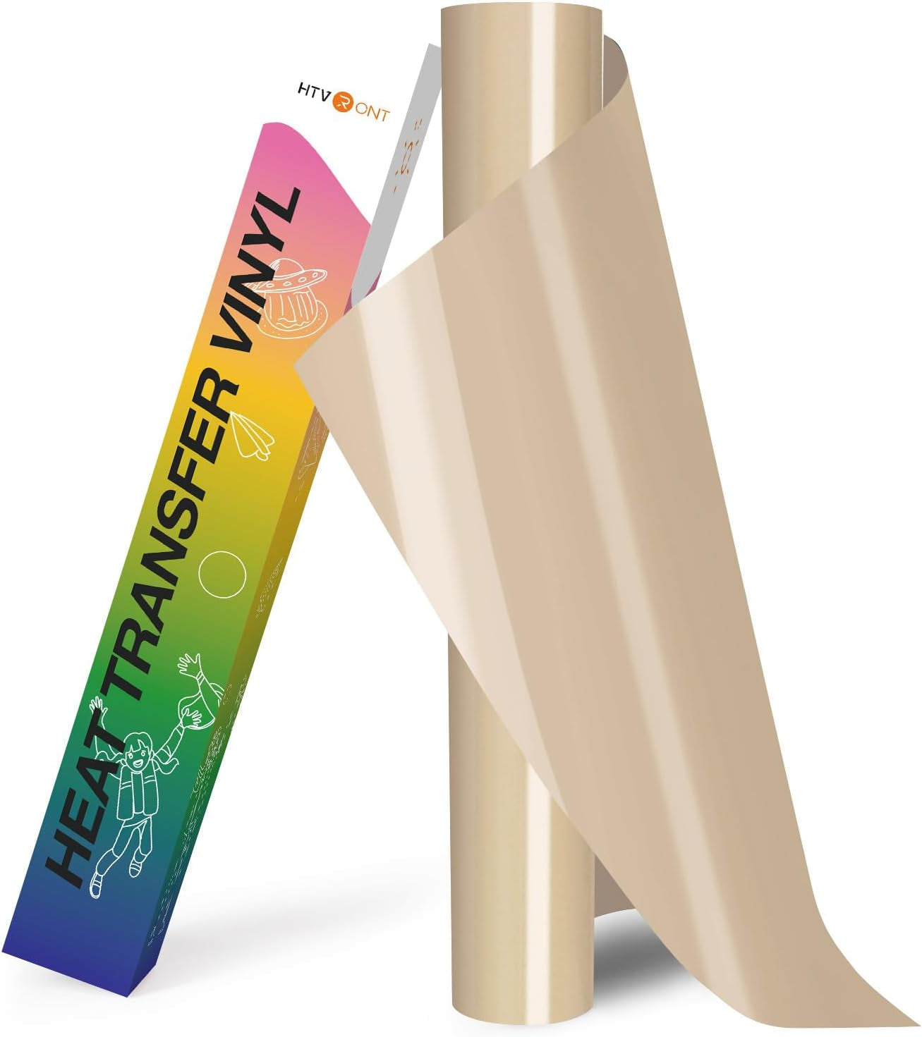 Puff Vinyl Heat Transfer - 12&quot; X 15FT White Puff Vinyl Heat Transfer for T Shirts, White Puff HTV Vinyl Heat Transfer for Cricut &amp; Cameo - Easy to Cut &amp; Weed for Heat Vinyl Design(White)