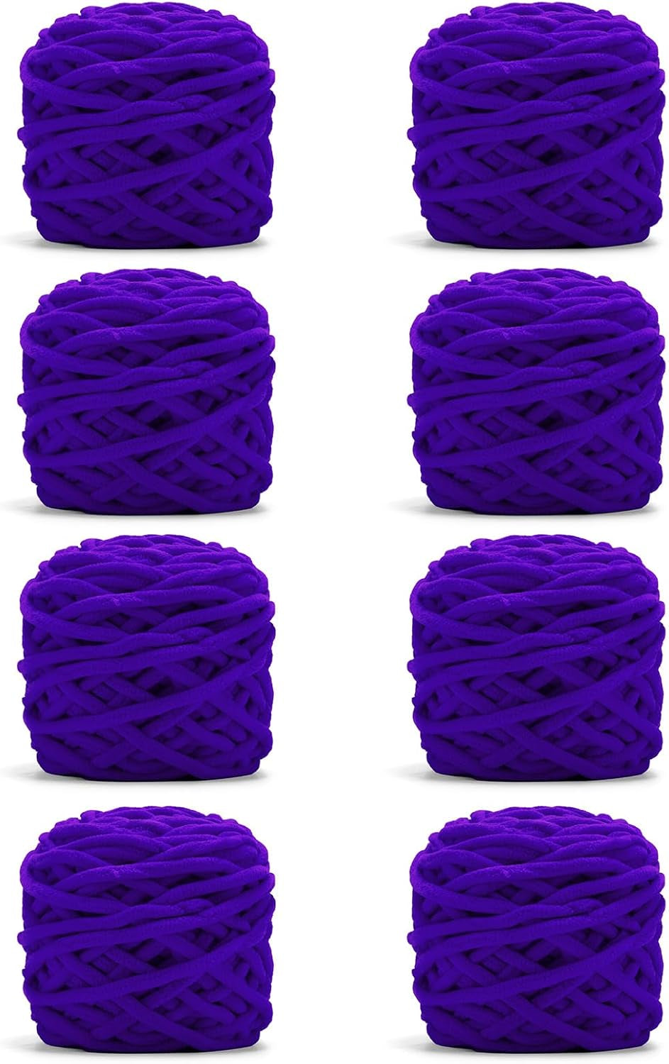 Blanket Yarn 3 Pack of 100G/3.5Oz - White Chenille Yarn 6 Super Bulky - Knitting, Crocheting &amp; Crafts Chunky Yarn