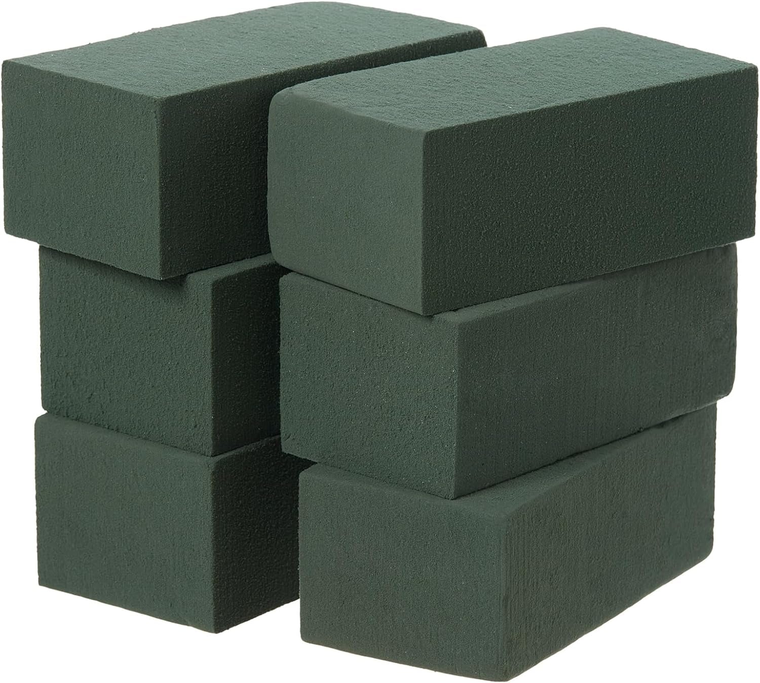 6X3X2.5 Inch Wet Floral Foam Blocks Rectangle Small Size Foam Bricks for Fresh Artificial Flower Arrangements Wedding Centerpiece Party Home Decoration Pack of 6 Green