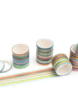 60 Rolls Skinny Washi Tape Set Gold Foil Masking Thin Basic Patterns Decorative Tapes for Arts, DIY Crafts, Journals, Planners, Scrapbook, Wrapping