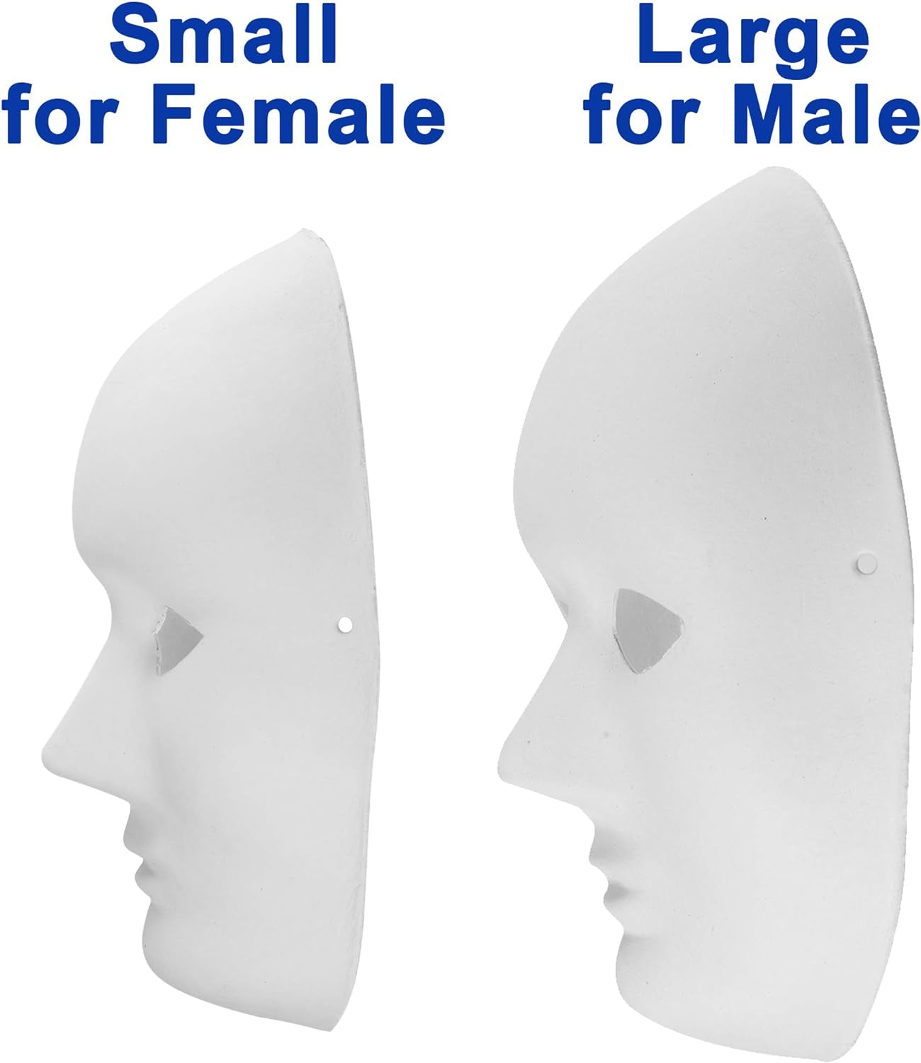 14 Pack Paper Mache Masks - 2 Sizes for Artistic Projects, Theater, Halloween, Masquerade Parties, Classroom Art