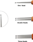6 Pieces Dreadlock Crochet Hook 0.5Mm 0.75 Mm Needle Weaving Crochet, Include 1 Hook, 2 Hooks, 3 Hooks for Braid Craft