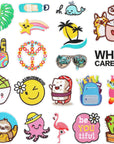 20 Pieces Iron on Hippie VSCO Vintage Patches Appliques Hippie Retro Embroidered Patches Summer Beach Iron on Patches for Backpacks, Jeans, Jackets and Clothes DIY Craft(Novel Style)