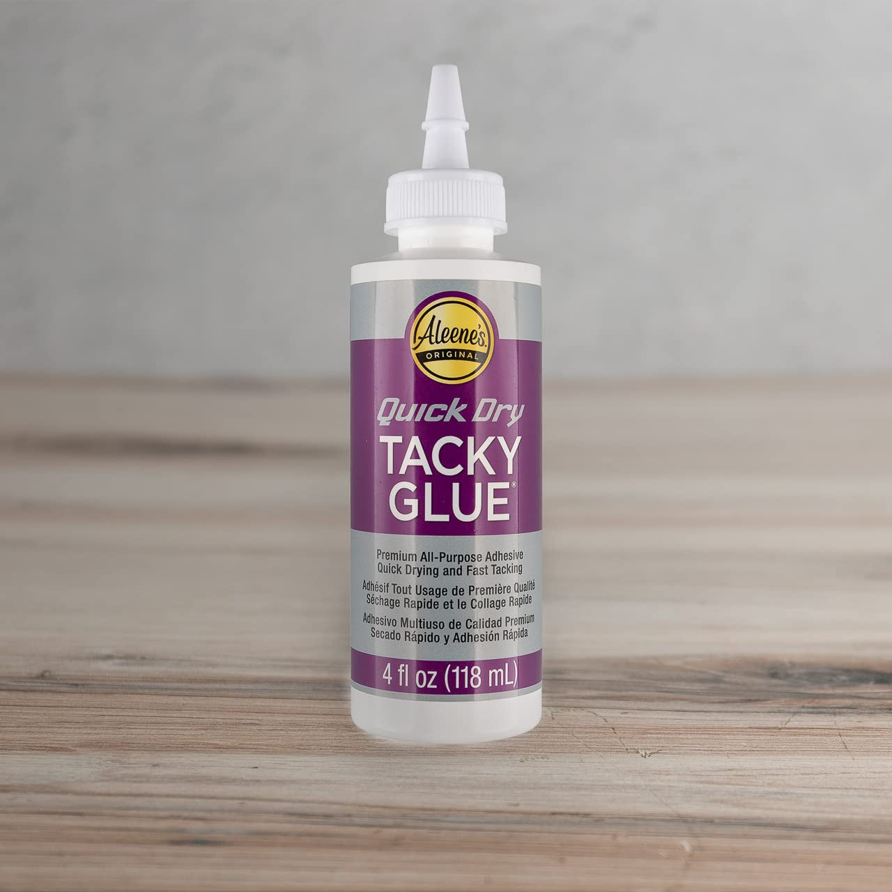 Quick Dry Tacky Glue – Dries Clear– 4 OZ – Single