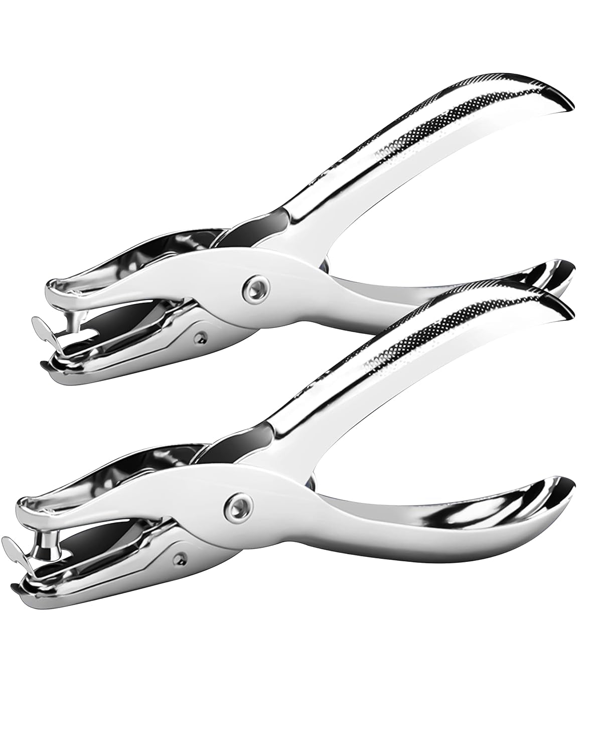 2 Pcs Hole Punch, 1/4 Inch and 1/8 Inch Single Hole Punch,  Hole Puncher Single, Hole Puncher for Crafts, Tags, Tickets, Circle Paper Punches with 6 Sheet Capacity for Home, Office, School