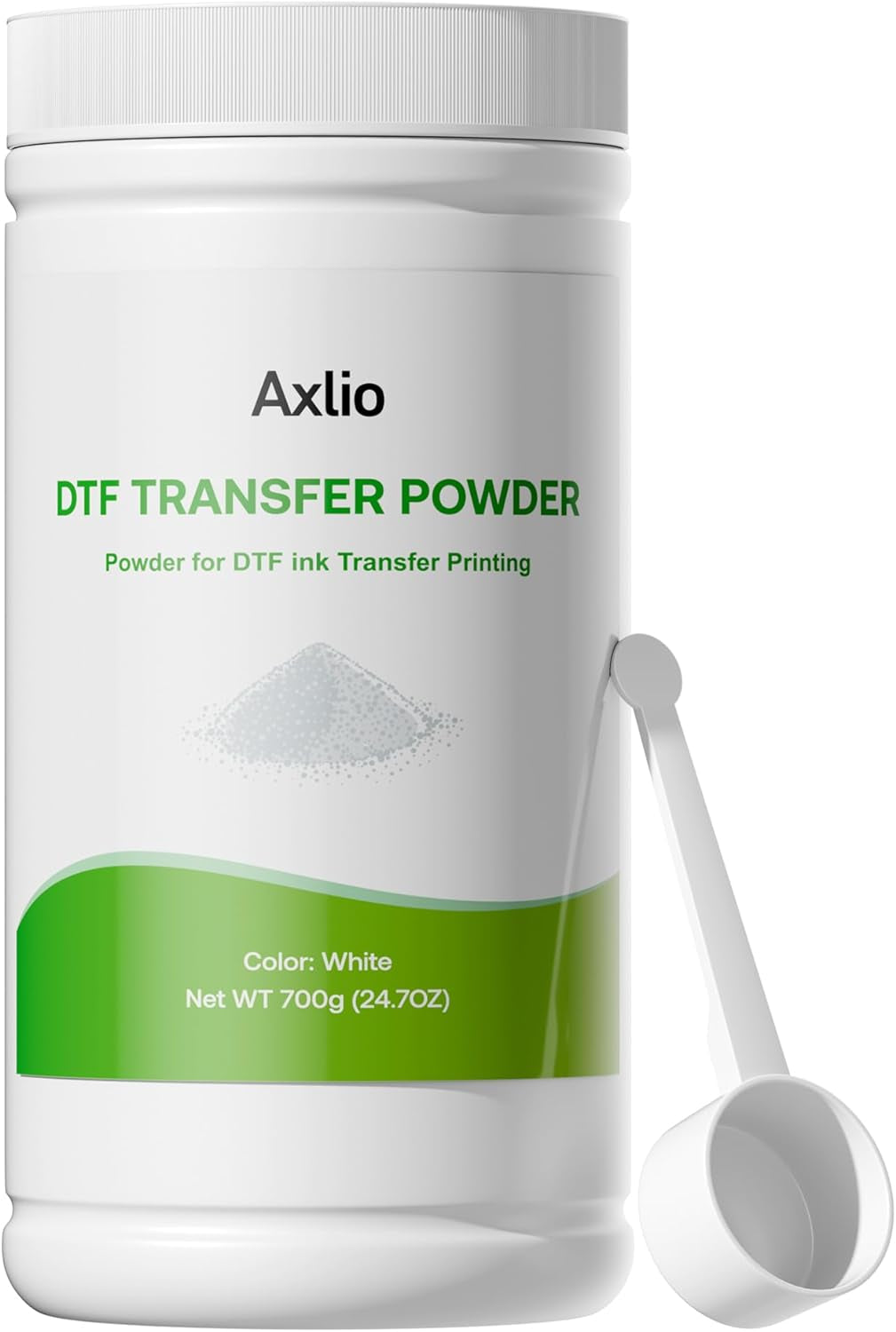 DTF Powder White Digital Transfer Hot Melt Adhesive-  700G DTF Pretreat Transfer Powder for All Fabric, DTF Hot Melt Adhesive Powder for All DTF and DTG Printers, 700G - 24.7Oz