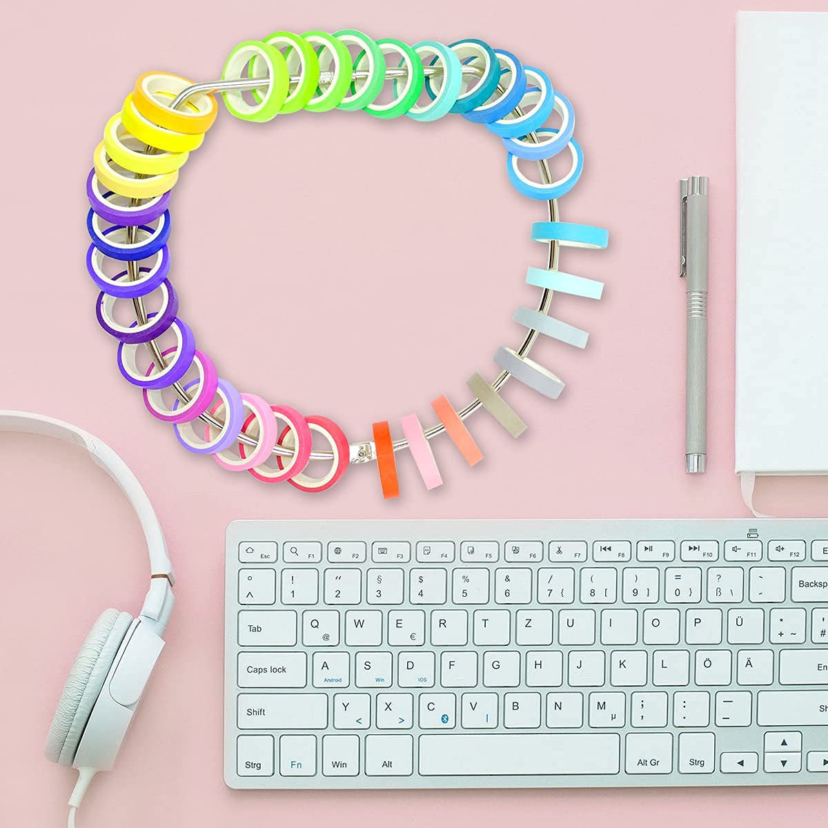 3 Pack Washi Tape Organizer Washi Tape Storage Ring (8 Inches)