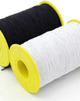 (2 Rolls) White and Black Elastic Thread 547 Yard Package 0.5Mm Thickness