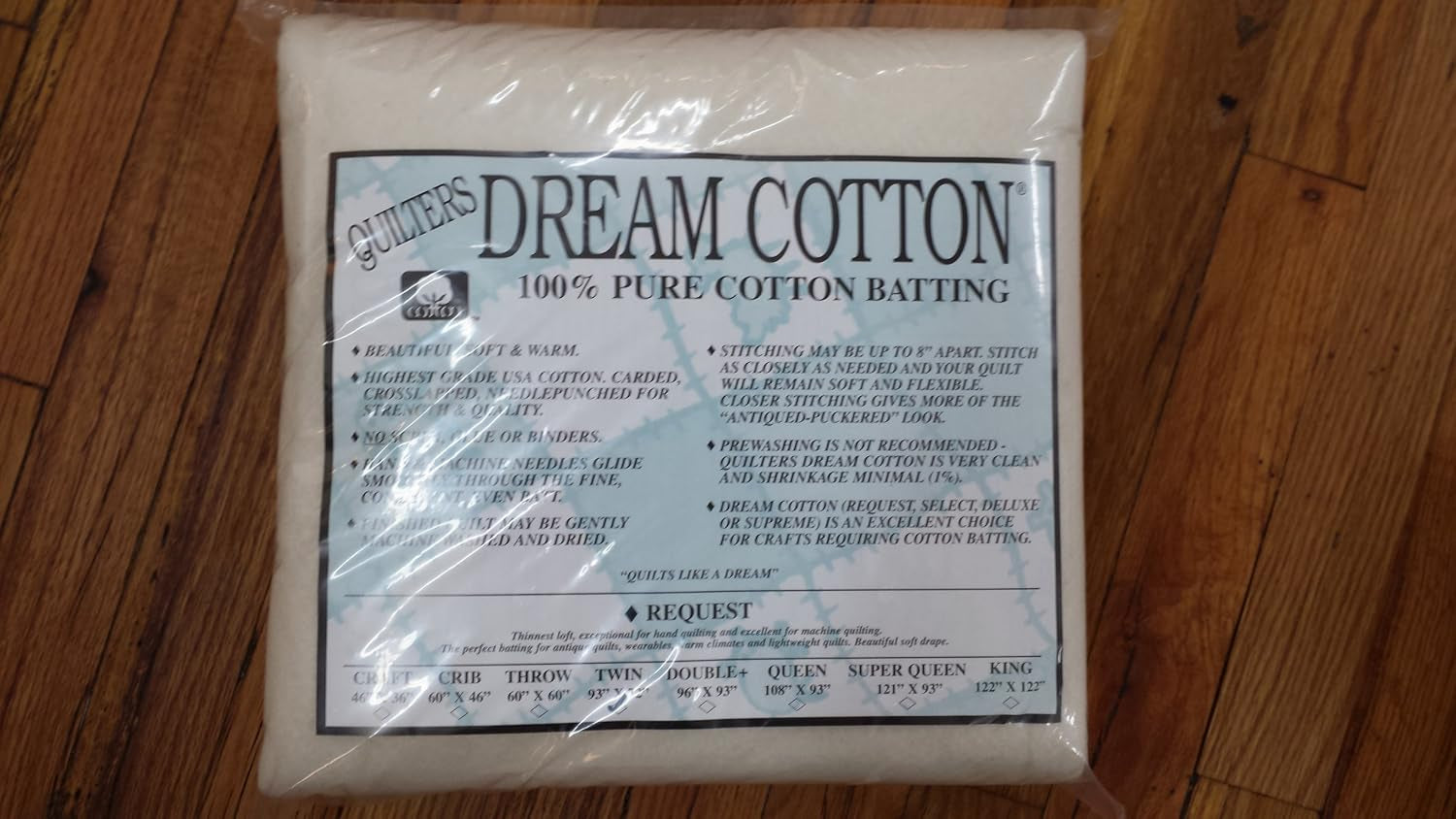 Quilter'S Dream Natural Cotton Batting Request Loft Twin