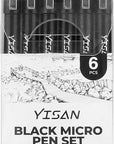 Ultra Fine Tip Pens,Writing Pens,0.25Mm,Fine Point,No Bleed,Art Markers for Drawing,Bible,Manga,6 PCS,70320
