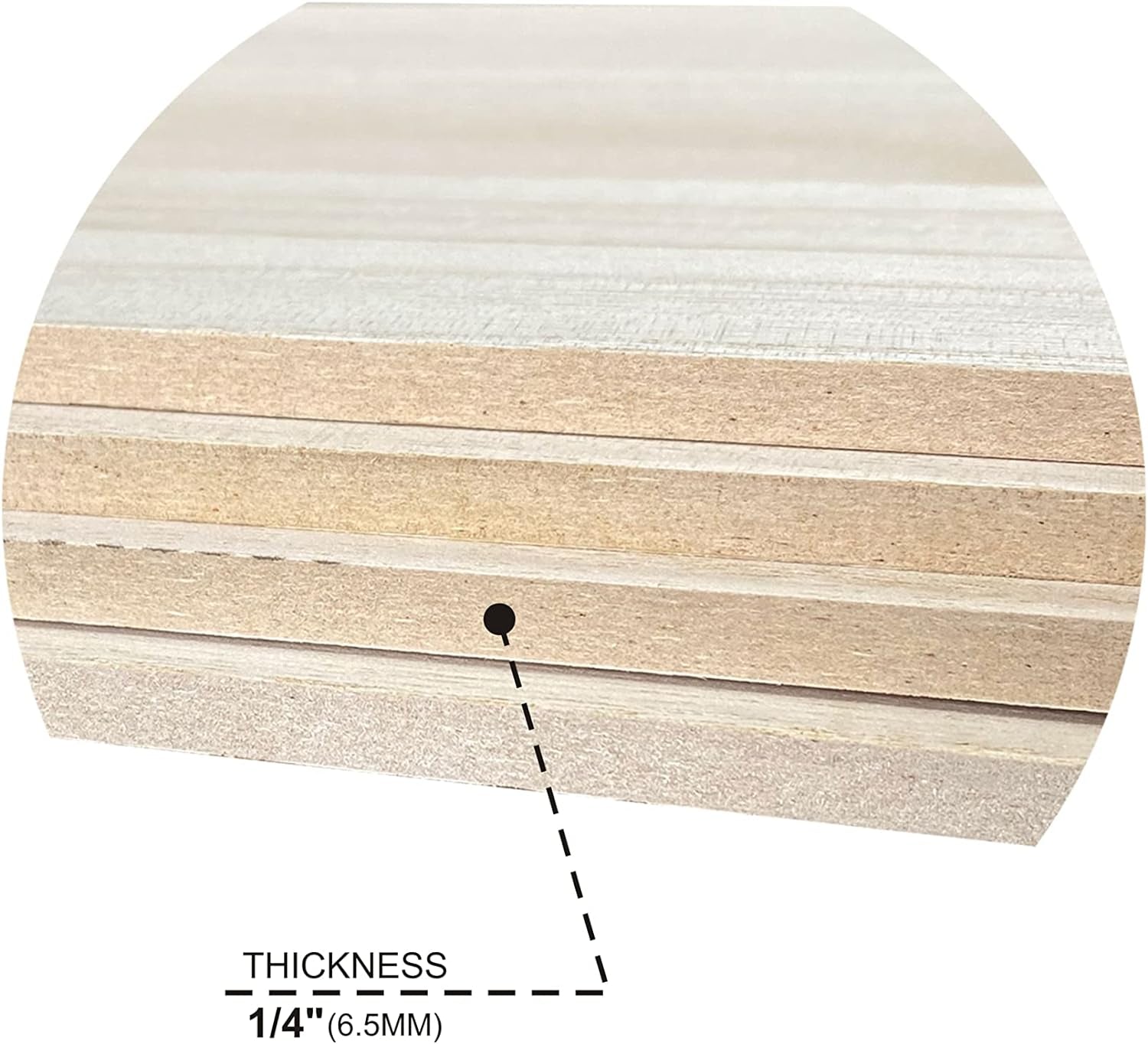 4 Pack Veneered MDF Double Sided Paulownia Wood,Mdf Core,6.4Mm 1/4Th Inch, 10"X16" Unfinished Wooden Canvas Boards Signs for Engraving Painting Crafts
