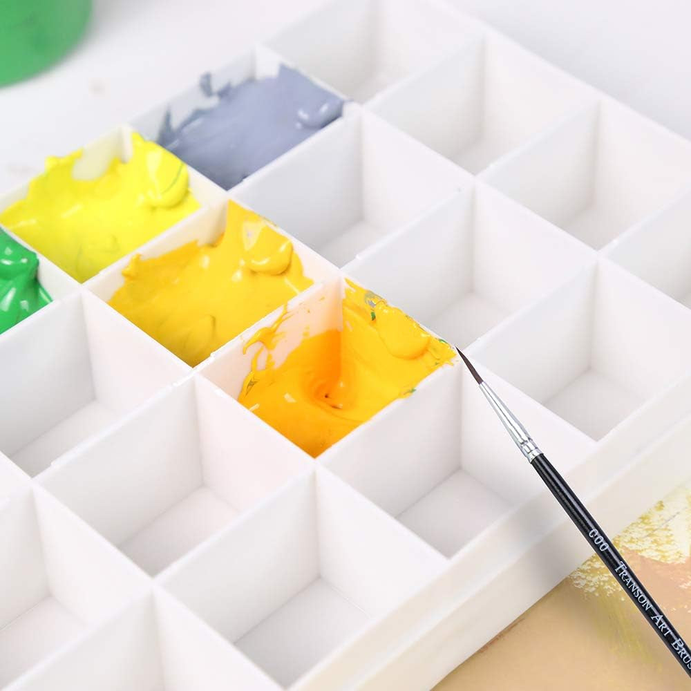 Artist Paint Saver Palette 24 Wells with 1 Fine Paintbrush