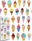 30 Pcs Ice Cream Diamond Painting Magnets, Glitter Magnet Diamond Painting Kits Diamond Painting Stickers Fridge 5D Diamond Art Magnets Crafts Home Decoration Gift