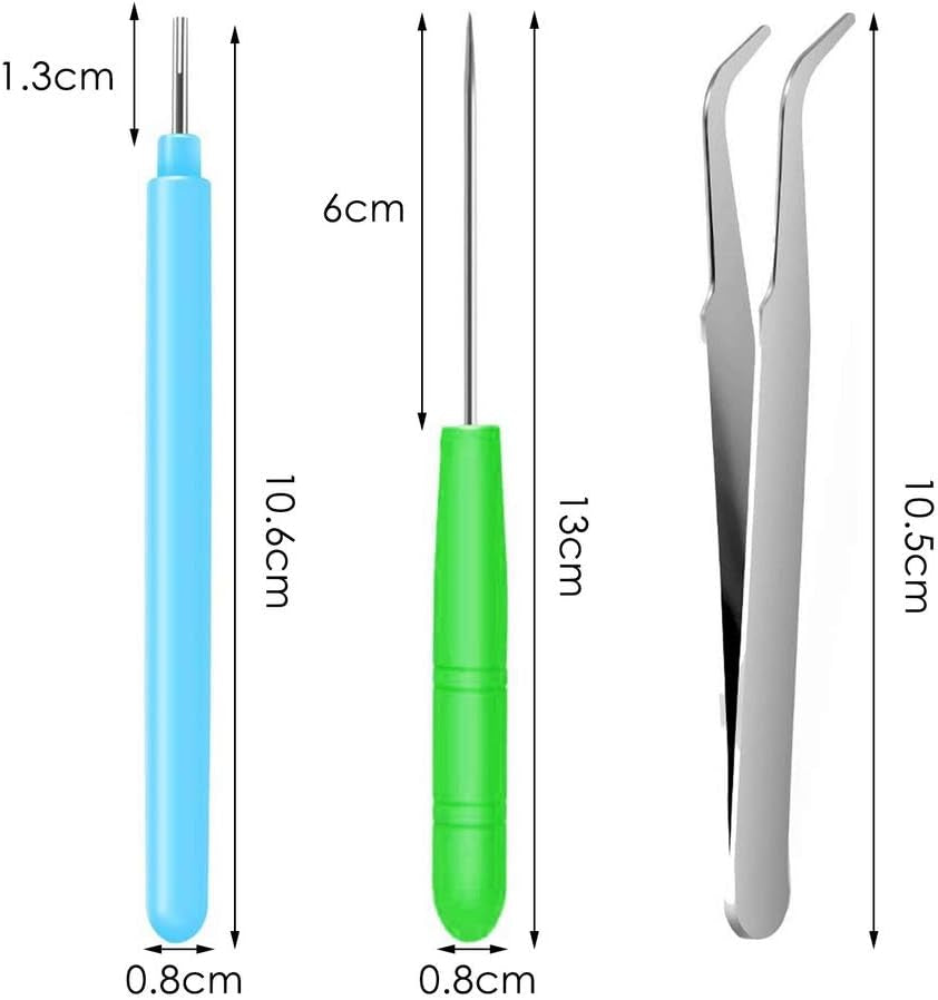 12 Pack Paper Quilling Tools Slotted Kit, Different Sizes Rolling Curling Quilling Needle Pen Paper Cardmaking Project Tools Set