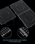 5 Mm Fuse Beads Pegboards Plastic Fuse Bead Boards Large Clear Pegboards Kits Template Beading Supplies for Craft Beads Fuse Bead Pegboards Projects, 10 Different Shapes (30 Pcs)
