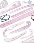French Curve Ruler for Pattern Making, 15 Pieces Clear Sewing Ruler Set for Beginners Tailors Designers