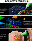 Acrylic Glow in the Dark Paint, 10 Bright Colours Liquid Luminous Paint, Neon Paints Glow in Dark for Painting, Halloween Decoration, DIY Crafts, 20 Ml Each