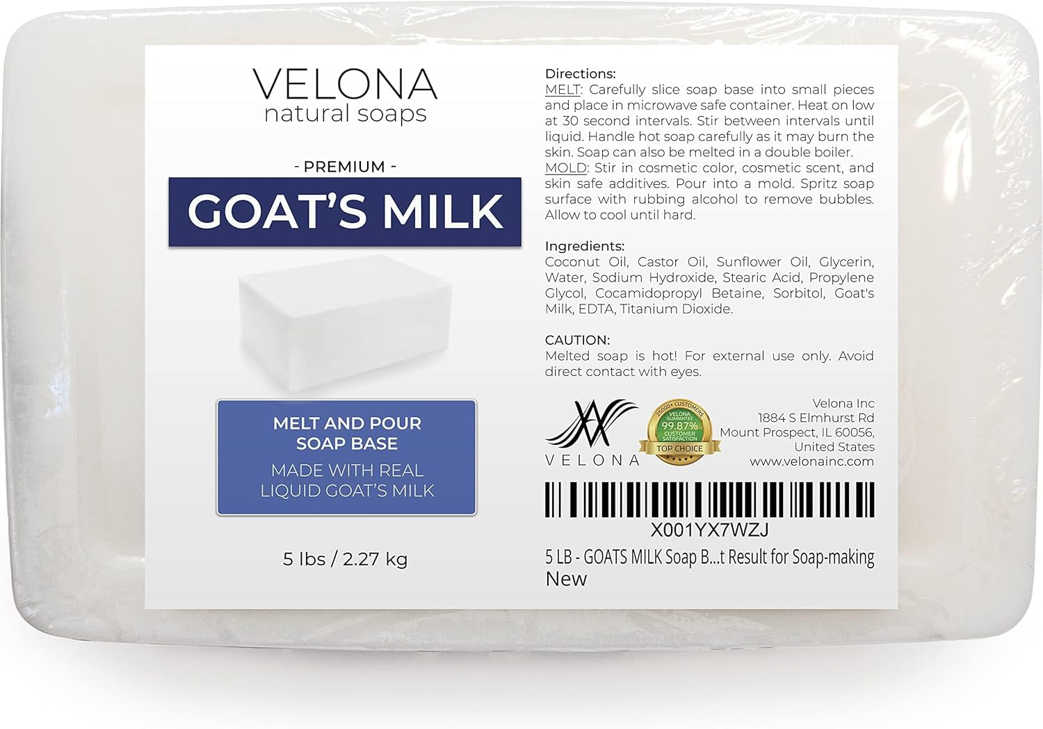 10 LB - Goats Milk Soap Base SLS/SLES Free | Melt and Pour | Natural Bars for the Best Result for Soap-Making