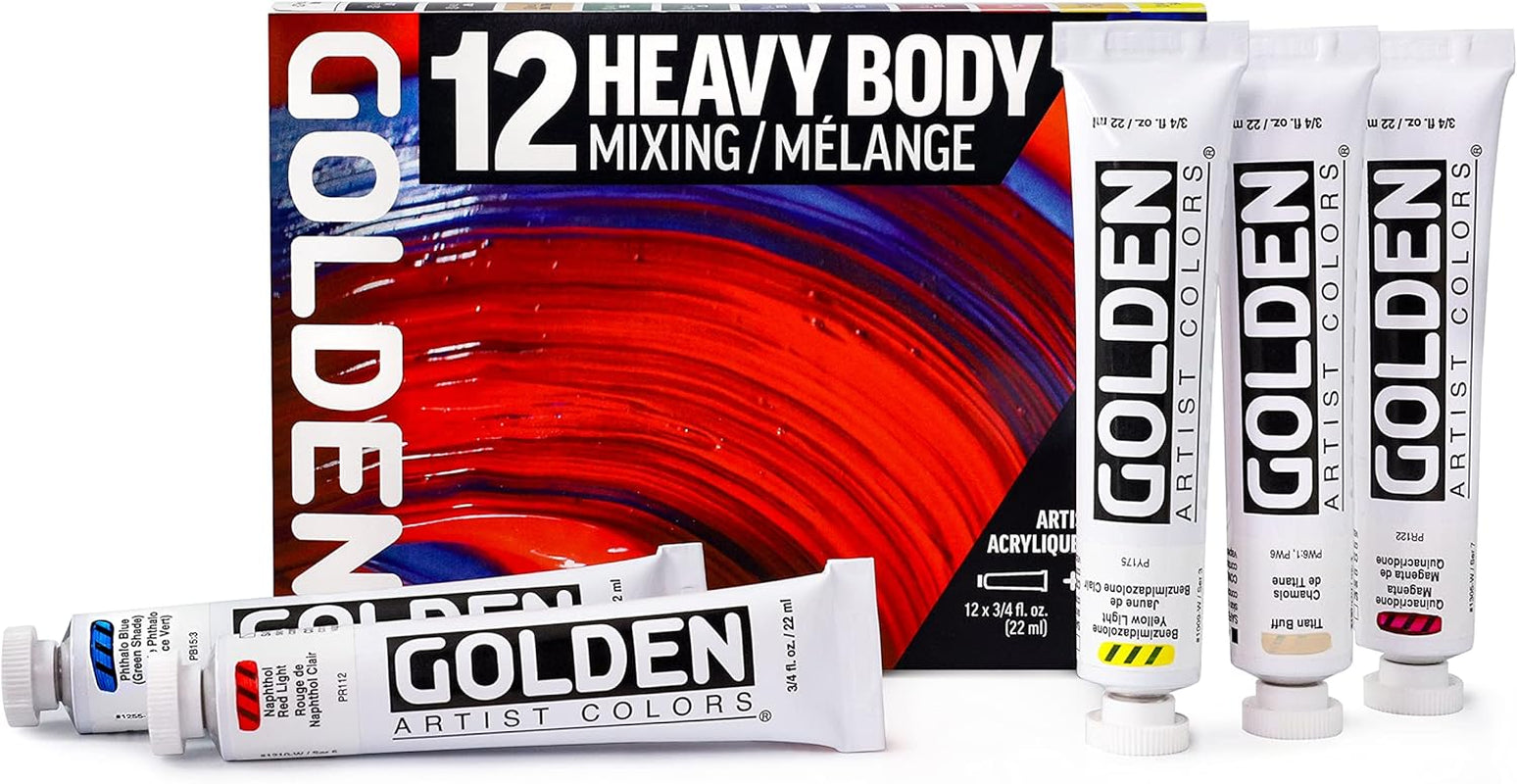 , Heavy Body Acrylics, 12-Color Mixing Set