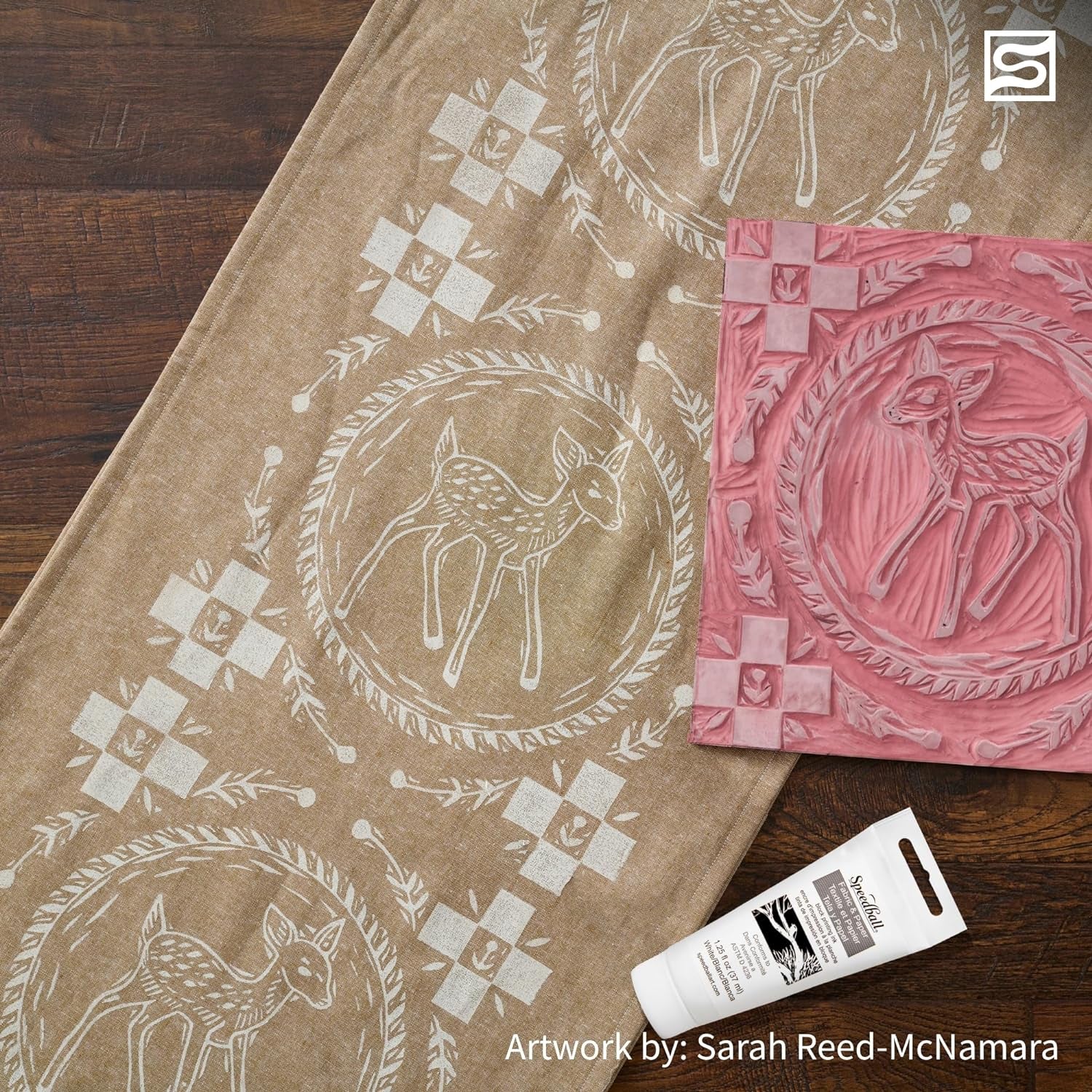 Fabric &amp; Paper Block Printing Ink 6-Color Set, 1.25-Ounce X 6