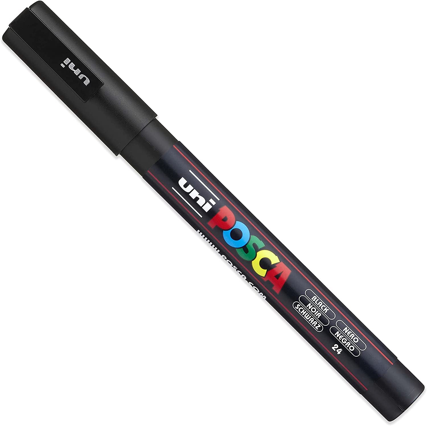 - Ultra Fine to Fine Paint Marker Pens Set - PC-1MR, PC-1M, PC-3M - Black Ink - Pack of 3