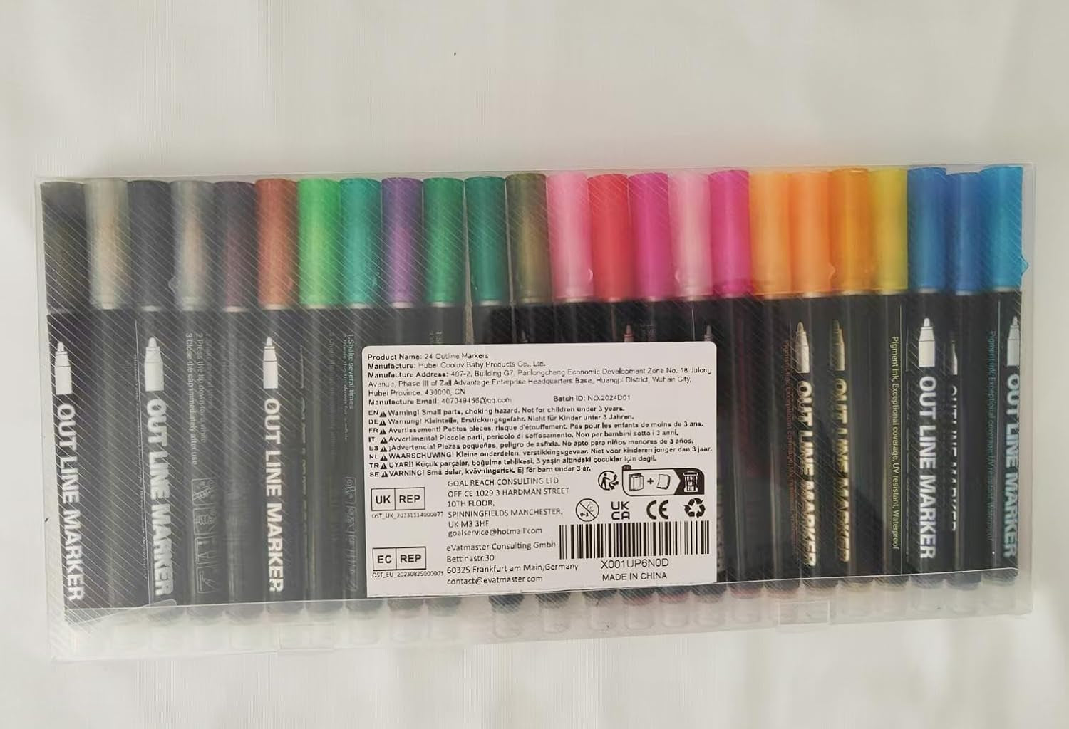Shimmer Markers Outline Double Line: 24 Colors Glitter Metallic Pen Set Super Squiggles Sparkle Cool Fun Self Sparkly Kid Age 4 8 10 12 Girl Gift Doodle Supplies Art Craft Girl Stocking Stuffer