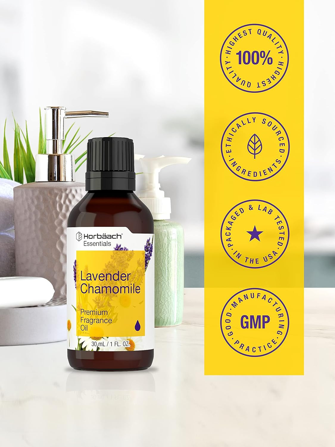 Lavender Chamomile Fragrance Oil | 1 Fl Oz (30Ml) | Premium Grade | for Diffusers, Candle and Soap Making, DIY Projects & More