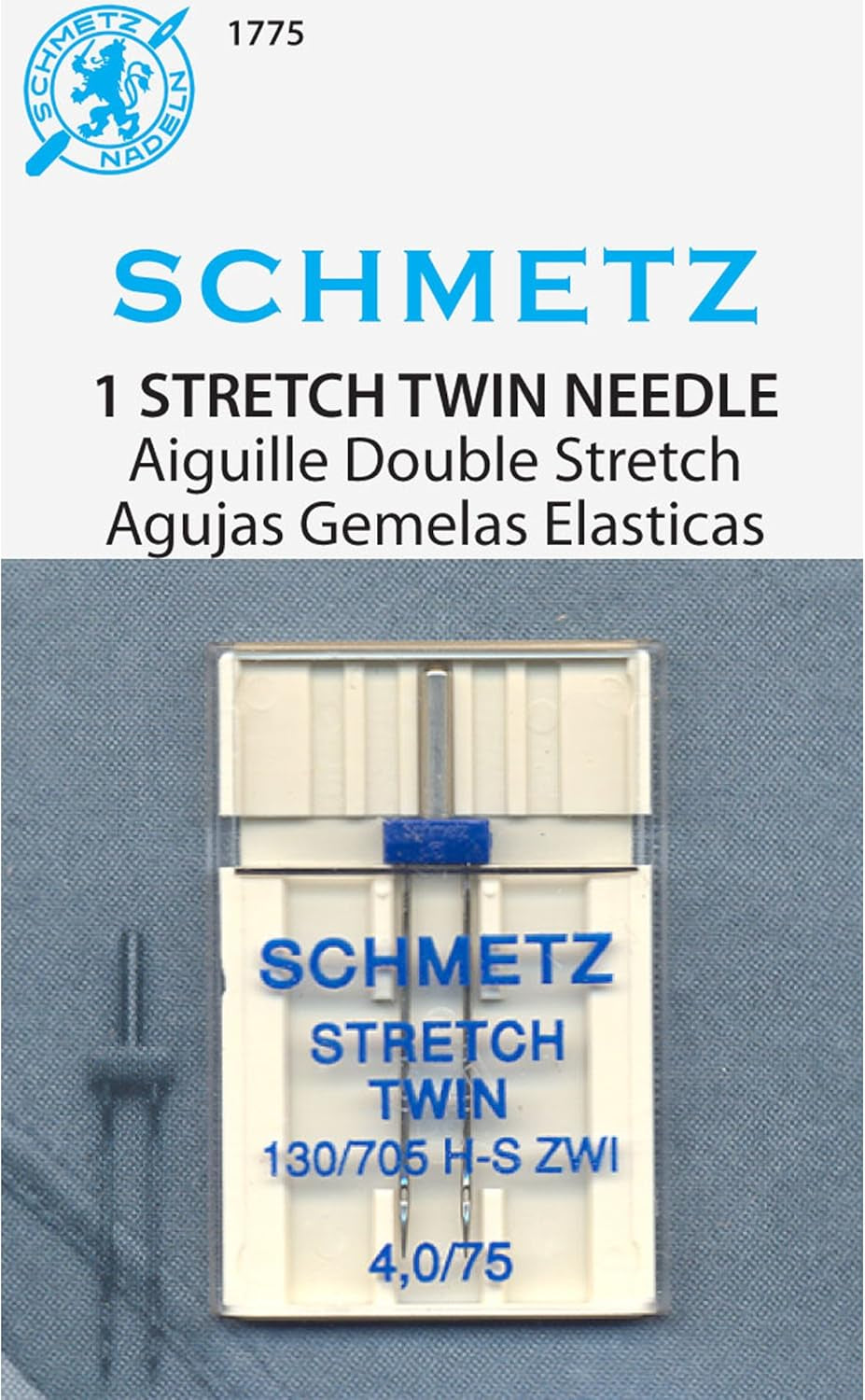 Twin Stretch Machine Needle, 4/75-Inch