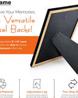 Adjustable Easel Backs, Easel Stand for Pictures, Solid Black Cardboard Back for 8X10 Picture Frame, Photo Easel Stand Perfect for Picture Frames, Tiles, Art & More, Made in USA (Pack of 4)