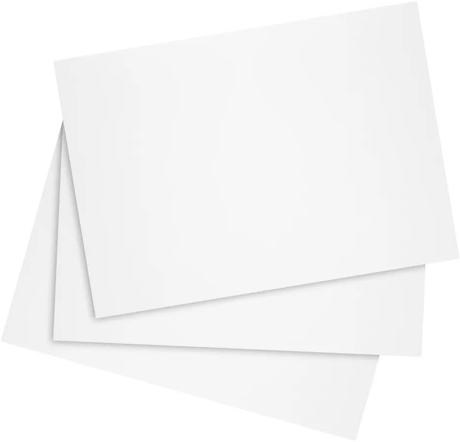 White Thick Paper Cardstock - 80 Lb Card Stock (216 Gsm) | 8.5 X 11 Inch | 50 Sheets | Heavyweight Cover Stock for Business Cards, Art, Invitations, Stationery Printing