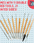 Pottery Tool Kit -21 Tip Double Sided, 11-Piece Tool Beginner'S Clay Sculpting Set, Clay, Wood Carving, Ceramic Art Project Accessory for School, Classrooms, Kids/Adults, Birthday Gift, Craft Activity