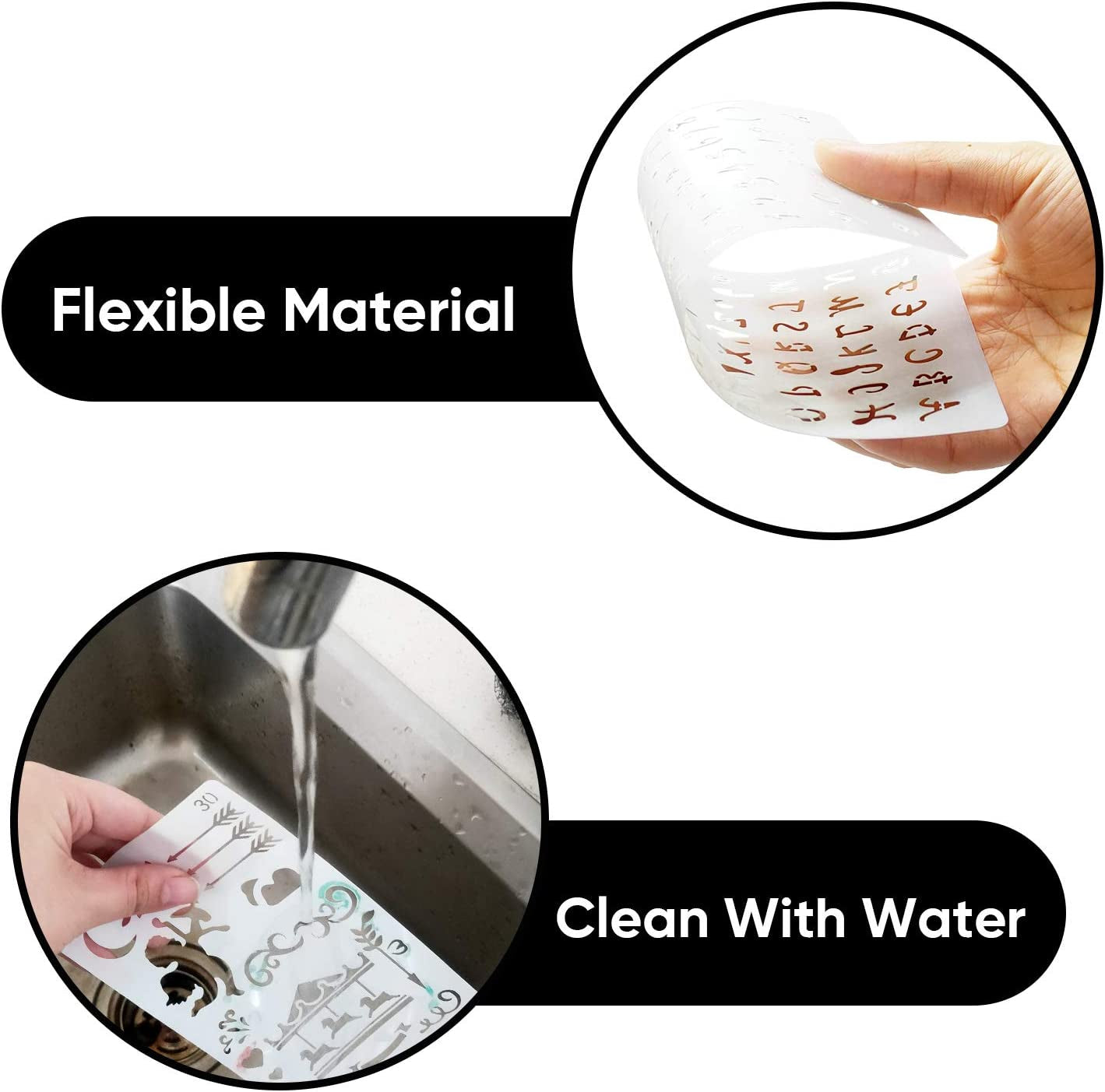 36 PCS Plastic Journal Stencils for Bullet Junk Journal Notebook Diary Drawing Scrapbook Journal Stencil Templates 4X7 Inch