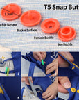 400 Sets Snap Fasteners Kit, Snap Pliers+20 Colors T5 Plastic Snap Buttons, Fasteners Poppers Press DIY Studs Tools with 2 Storage Boxes, Snap Set for Sewing,Clothing and Crafting