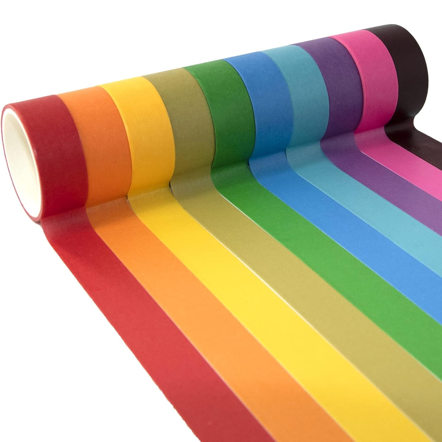 3 Sizes 60 Rolls Washi Tape Set - Colored Rainbow Decorative Masking Tape, Scrapbook DIY Crafts Gift Wrapping Planners, 5Mm/10Mm/15Mm