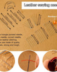 59 Pcs Leather Sewing Kit Leather Needles for Hand Sewing,Heavy Duty Sewing Upholstery Repair Kit Waxed Thread Large-Eye Stitching Needles for Carseat Backpack Carpet Boots Shoes Canvas Sofa