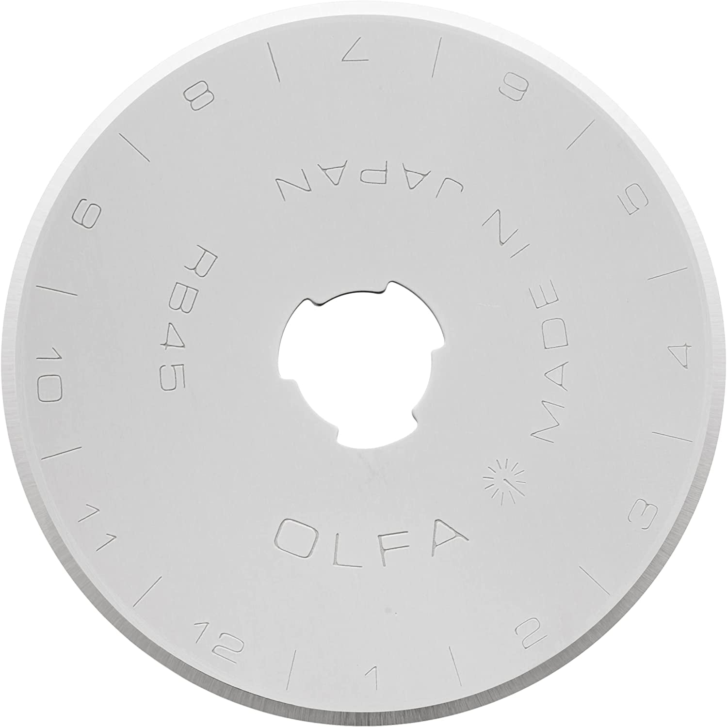 45Mm Rotary Cutter Replacement Blades, 5 Blades (RB45-5) - Tungsten Steel Circular Rotary Fabric Cutter Blade for Quilting, Sewing, Crafts, and Scrapbooking Fits Most 45Mm Rotary Cutters