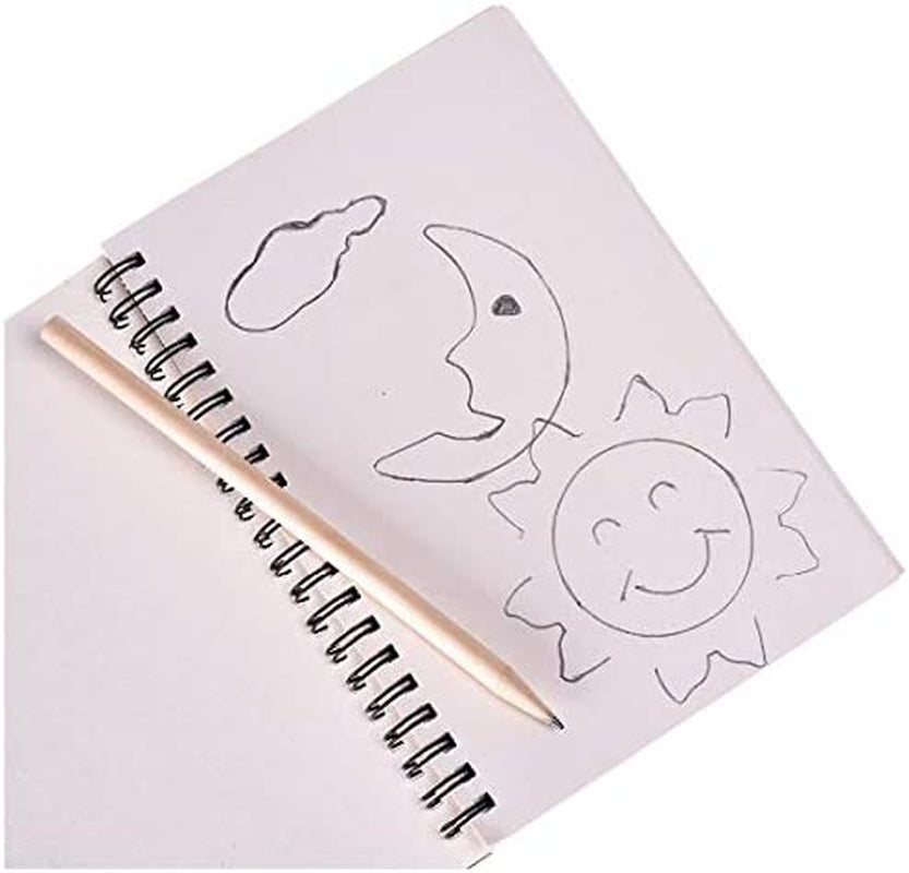 Spiral Sketch Book Large Notebook（Built-In Drawing Board） Kraft Cover Blank Sketch Pad Wirebound Sketching for Drawing Painting 8.5X11-Inch (2 Pack) 200 Sheets, 100 Sheets, 200Pages Each