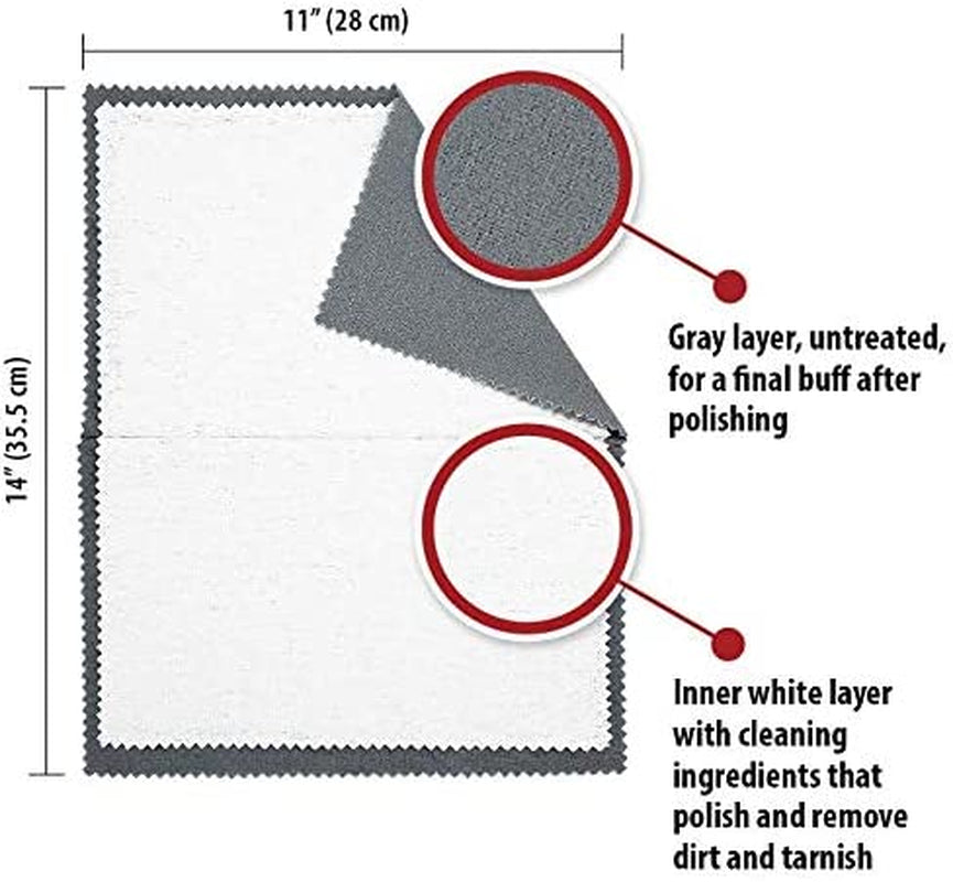 Pro Size Polishing Cleaning Cloth Pure Cotton Made in USA for Gold, Silver, and Platinum Jewelry, Eco Friendly Large Cleaner Cloth 11 X 14 In. Keeps Jewelry Clean and Shiny