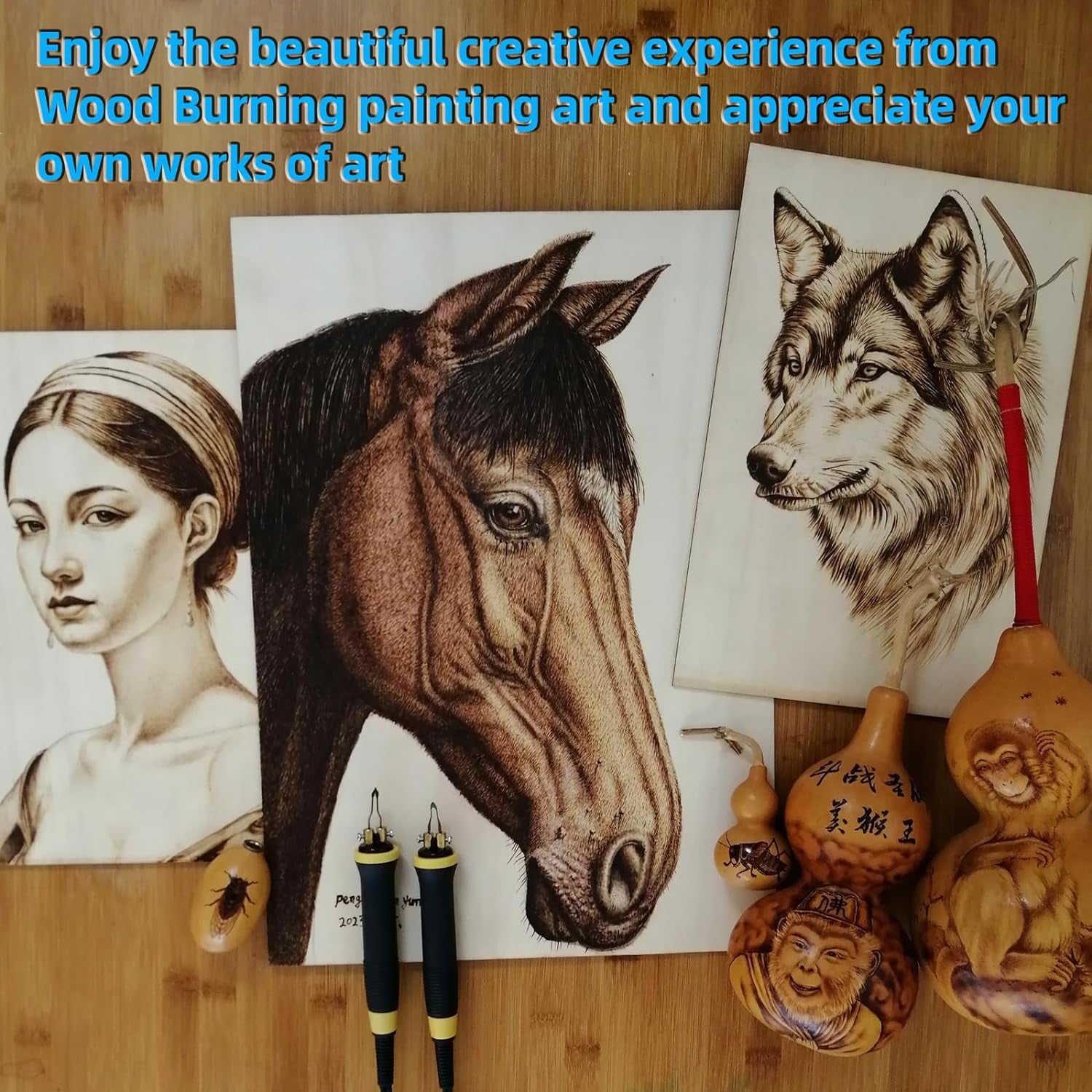 Wood Burning Kit,Wood Burning Tips Wood Burner Tip,Burning Tool Wood Burning High Impedance Nickel-Chromium Wire Pen Tip Wood Burning Tool Pen Tip Can Replace (Pen Tips-1-10 Kinds)