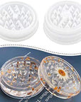 2Pc-Large Grinder Mold for Resin - 3In Resin Grinder Mold with Efficient Spikes Shape, Premium Silicone Grinder Molds for Resin Casting to Grinding Spice and More
