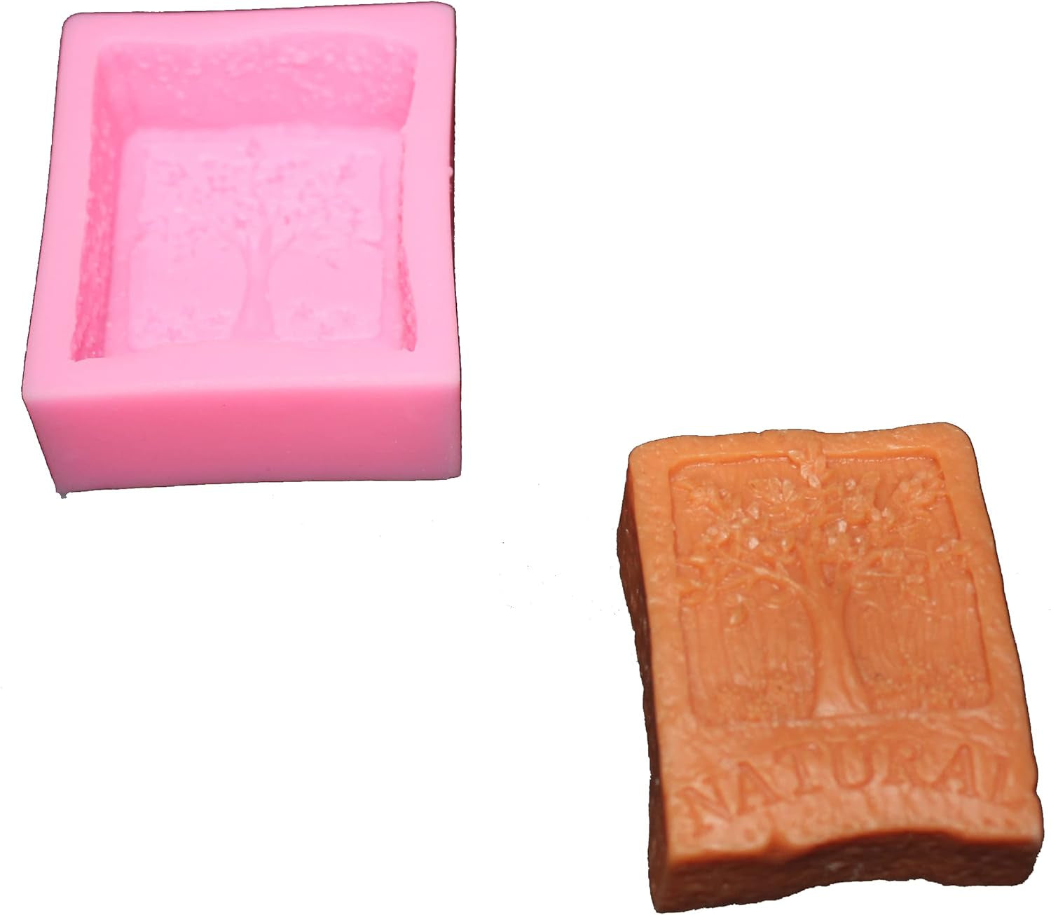 4-Pack Tree &amp; Natural Pattern Silicone Soap Mold for Natural Skincare Soap Making, DIY Skincare Products &amp; Gifts Small Business