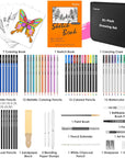 Art Supplies for Adults Kids, 81-Pack Pro Art Kit Drawing Pencils Set, Drawing Supplies Sketch Book, Sketching Pencils Kits, Graphite Pencils, Charcoal Pencils, Watercolor Metallic Sketch Art Pencils