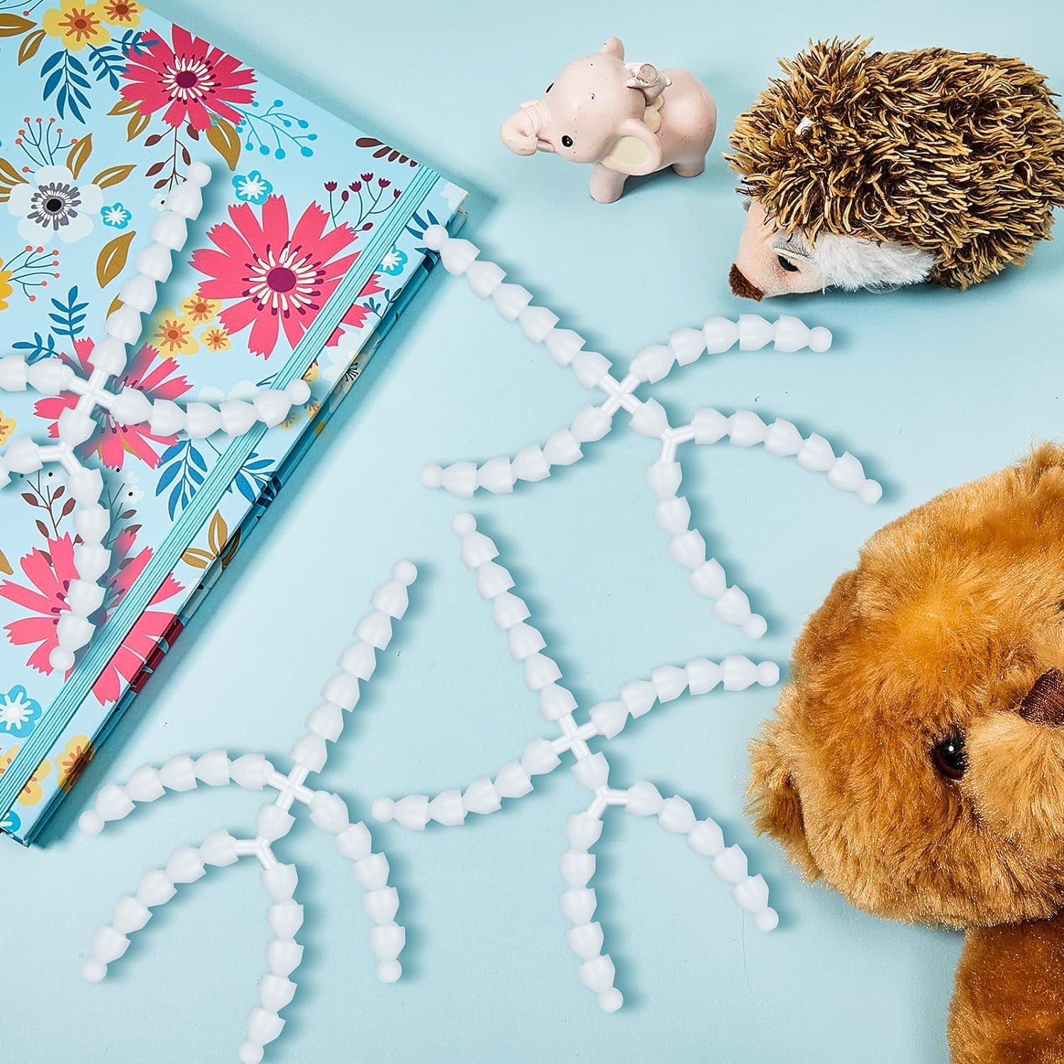 144 Pieces Doll Armature Set with 4Y and 4X Chest Connectors Flexible Doll Joints Plastic Ball for Stuffed Animal Bear Dolls Making DIY Crafts Need Use Special Pliers (16 Mm)